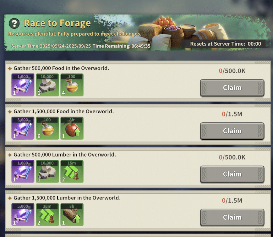 Fate War Race to Forage